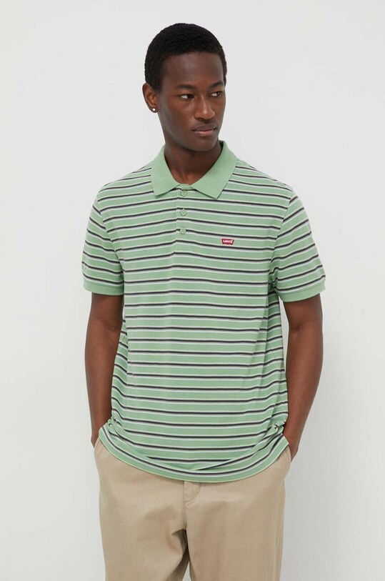 Levi's polo de bumbac regular verde 35883