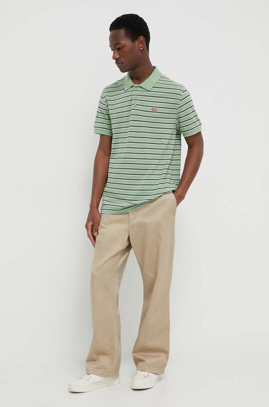 Levi's polo de bumbac 35883 verde SS25