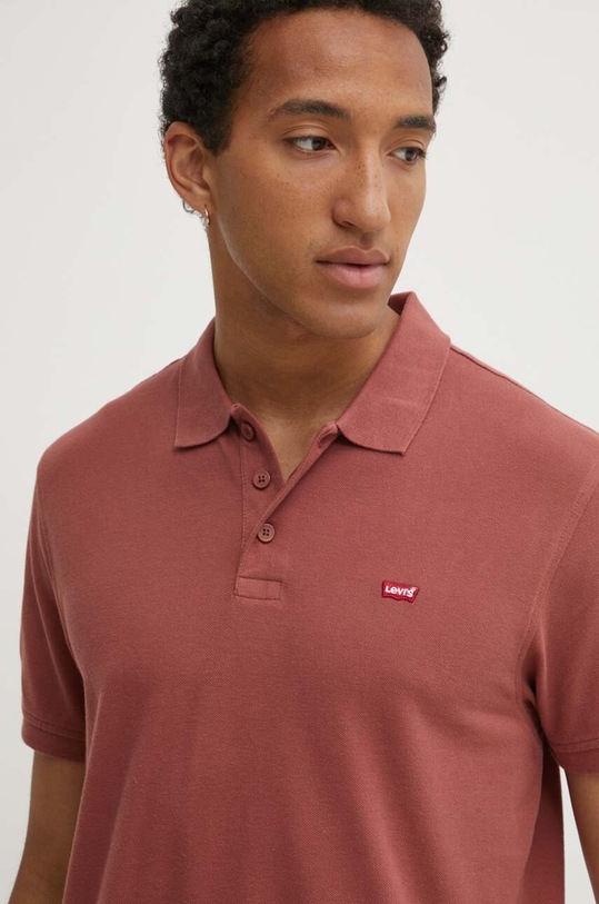 Levi's polo bawełniane bawełna brązowy 35883
