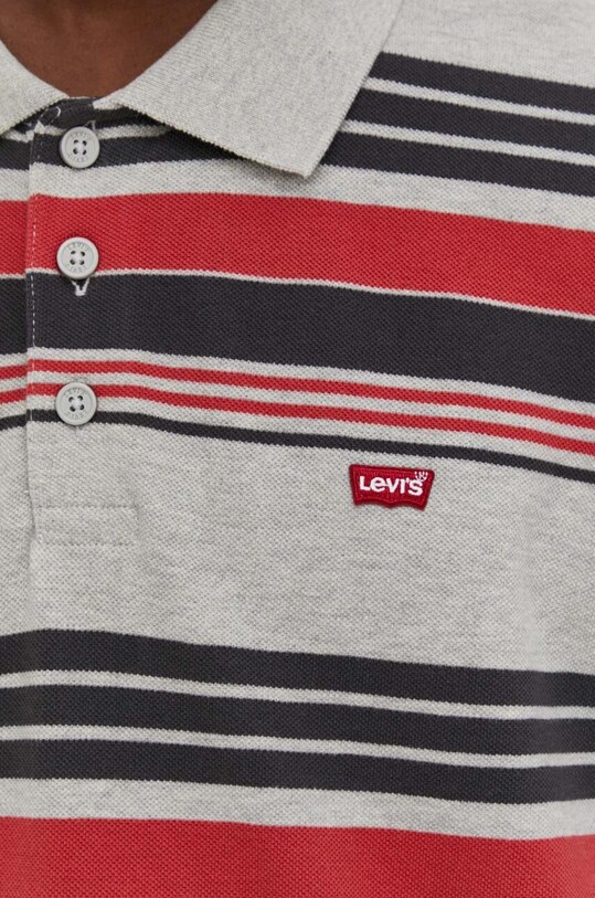 Levi's polo bawełniane 35883 szary