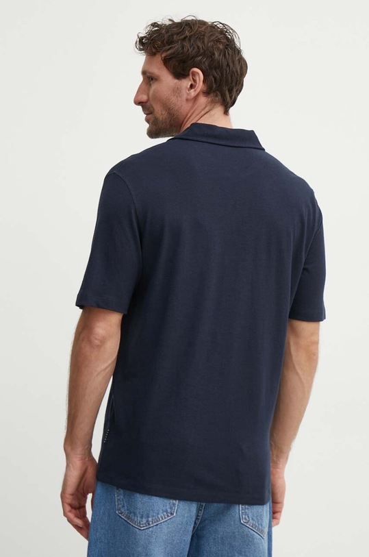 Ruházat Sisley vászonpóló 3IYCS300M sötétkék