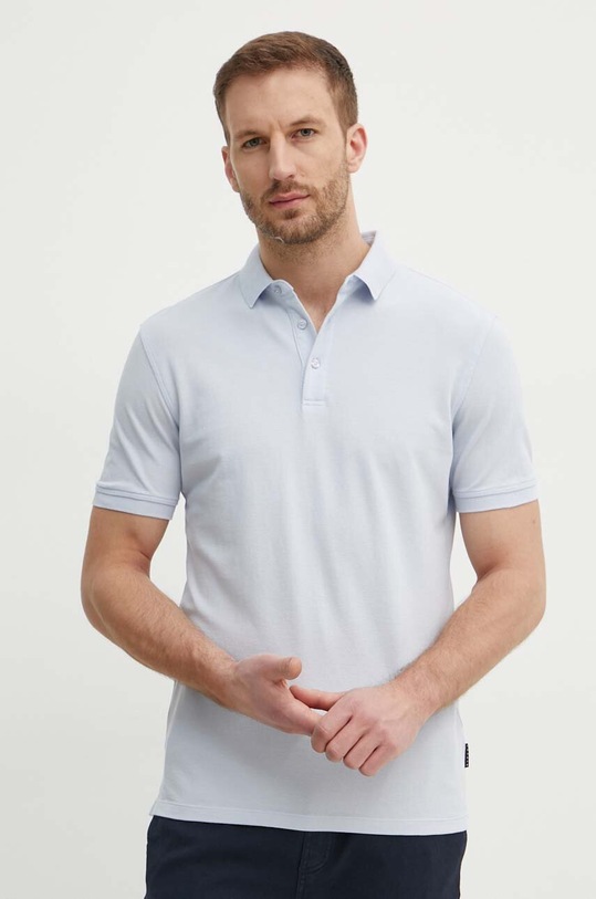 Sisley polo de bumbac regular albastru 3089S300J