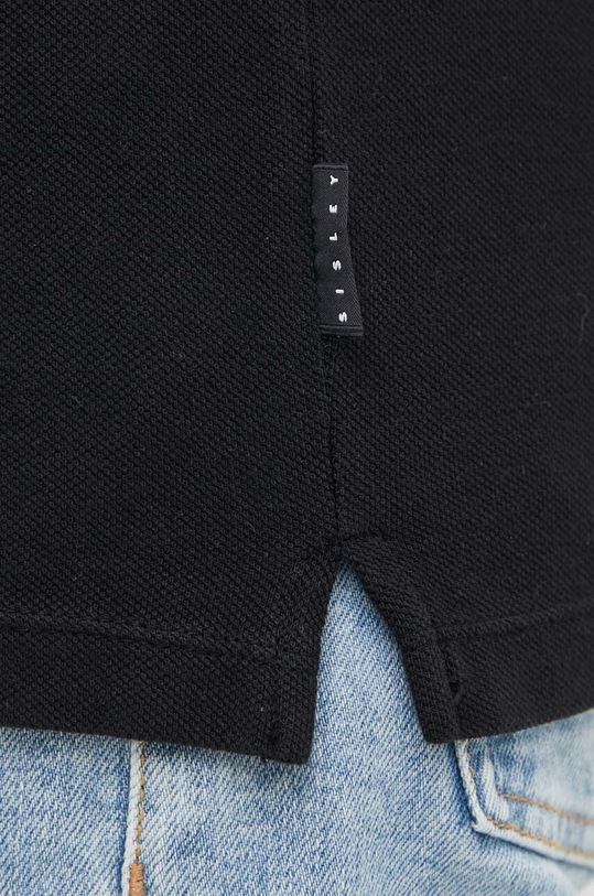 Sisley polo de bumbac 3089S300J negru