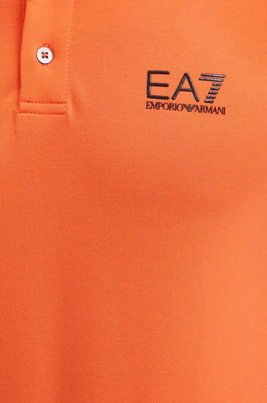 Тениска с яка EA7 Emporio Armani PJ04Z.8NPF06.1661 оранжев