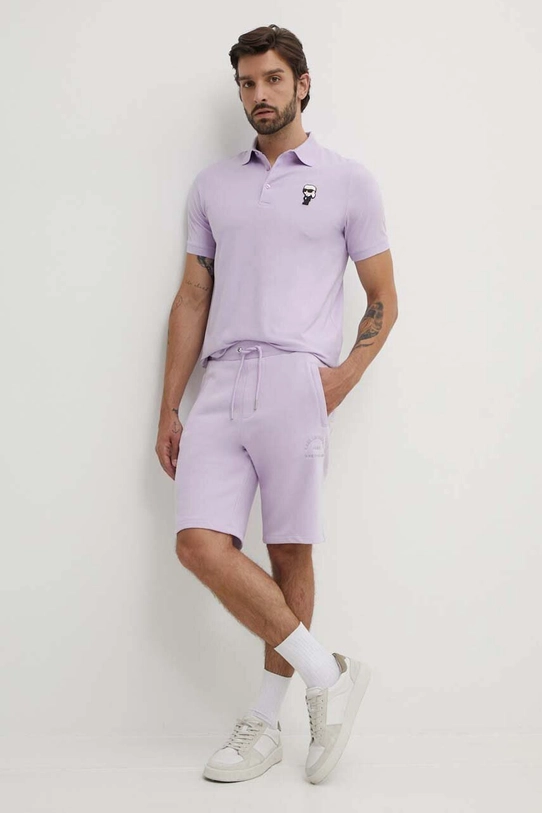 Karl Lagerfeld polo 542221.745022 fioletowy SS24