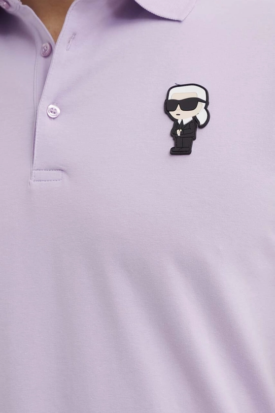 Karl Lagerfeld polo 542221.745022 fioletowy