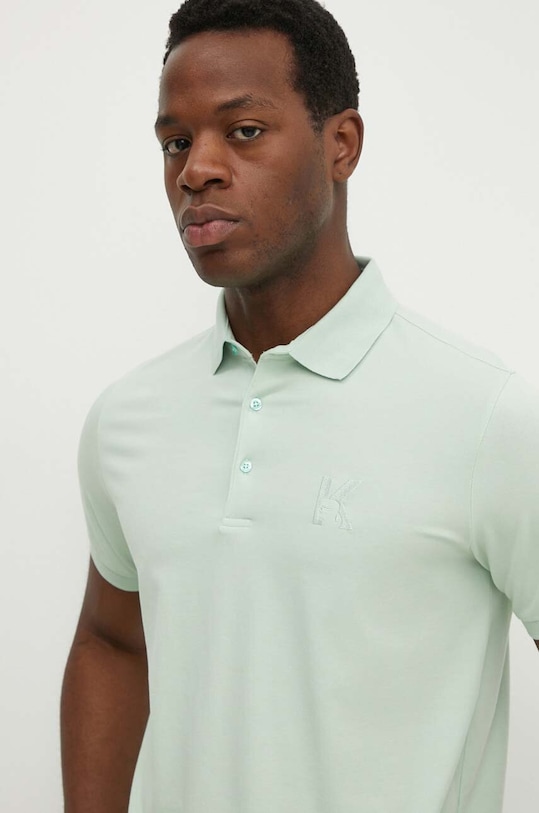 Karl Lagerfeld tricou polo regular turcoaz 542221.745890