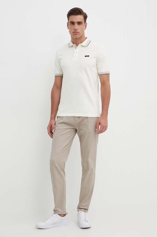Πόλο Calvin Klein K10K112469 μπεζ SS24