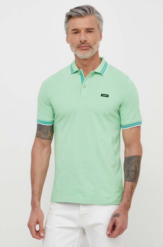 Calvin Klein polo semplice verde K10K112469