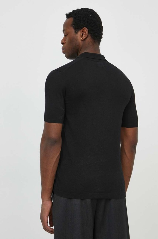 Ρούχα Πόλο από μείγμα μεταξιού Calvin Klein K10K113053 μαύρο