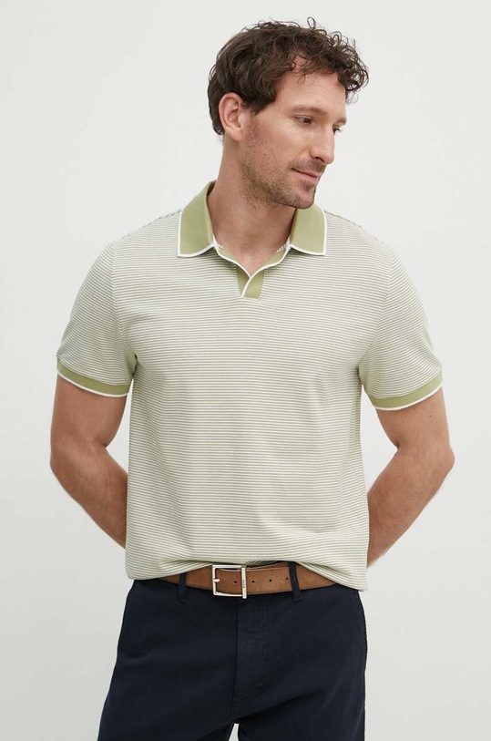 Michael Kors polo de bumbac regular verde CR451YODH9