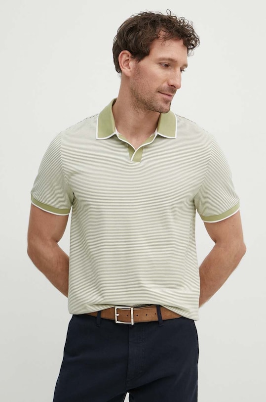 Michael Kors polo de bumbac regular verde CR451YODH9