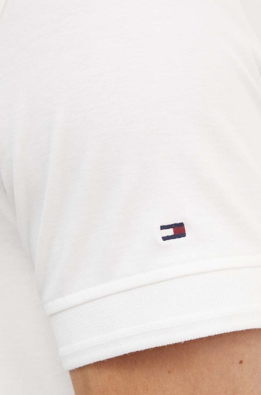Βαμβακερό μπλουζάκι πόλο Tommy Hilfiger MW0MW34746 λευκό