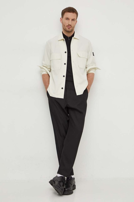 Tommy Hilfiger polo bawełniane MW0MW34746 czarny AW24