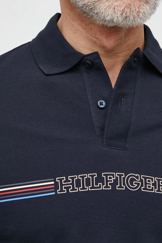 Tommy Hilfiger polo bawełniane granatowy MW0MW34769