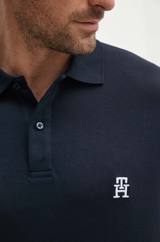 Бавовняне поло Tommy Hilfiger MW0MW34783 темно-синій