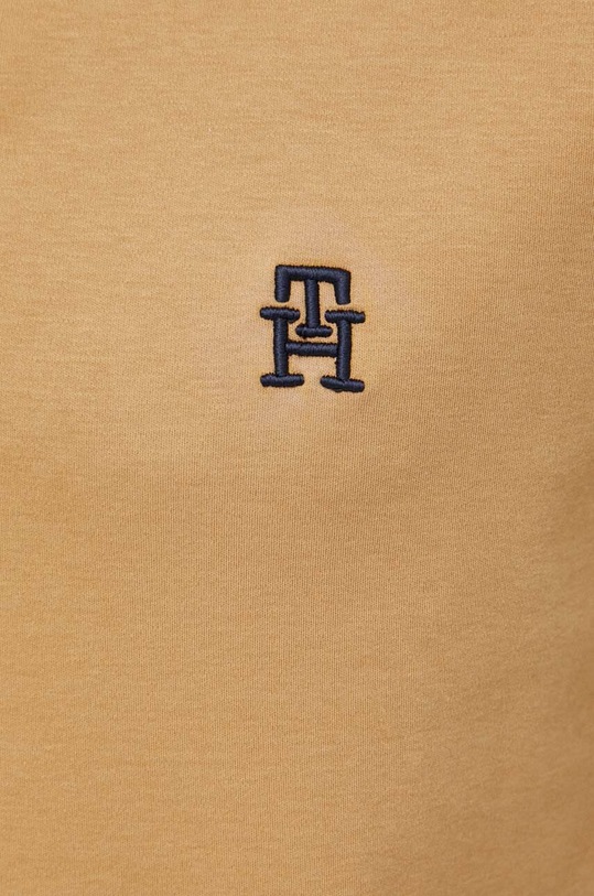 Βαμβακερό μπλουζάκι πόλο Tommy Hilfiger μπεζ MW0MW34783