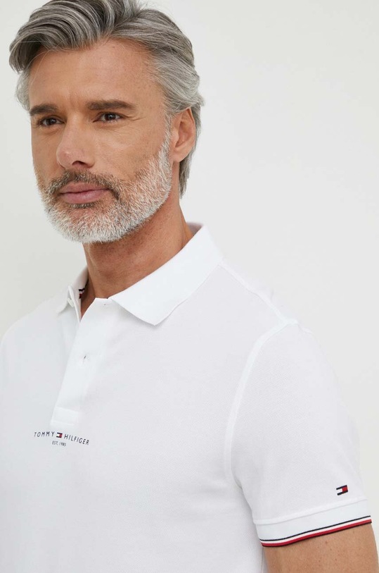 Odzież Tommy Hilfiger polo MW0MW34841 biały