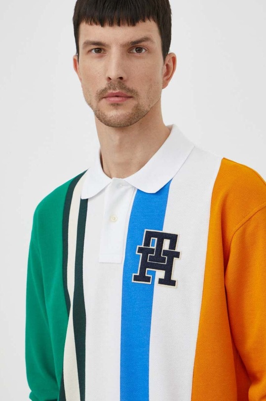 Tričko s dlhým rukávom Tommy Hilfiger biela MW0MW34730