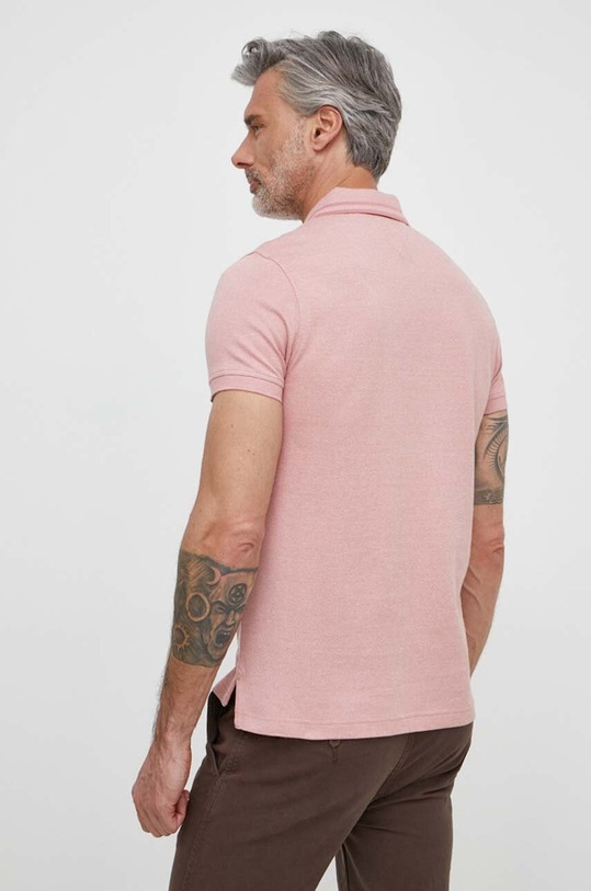 Odzież Tommy Hilfiger polo bawełniane MW0MW34755 różowy