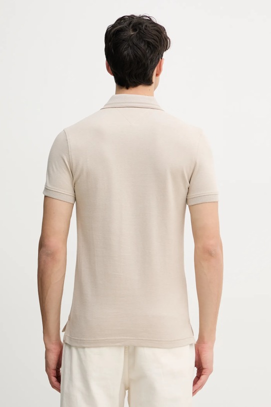 Odzież Tommy Hilfiger polo bawełniane MW0MW34755 beżowy