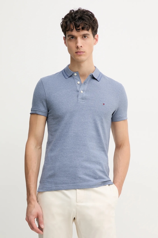 Bavlněné polo tričko Tommy Hilfiger modrá MW0MW34755