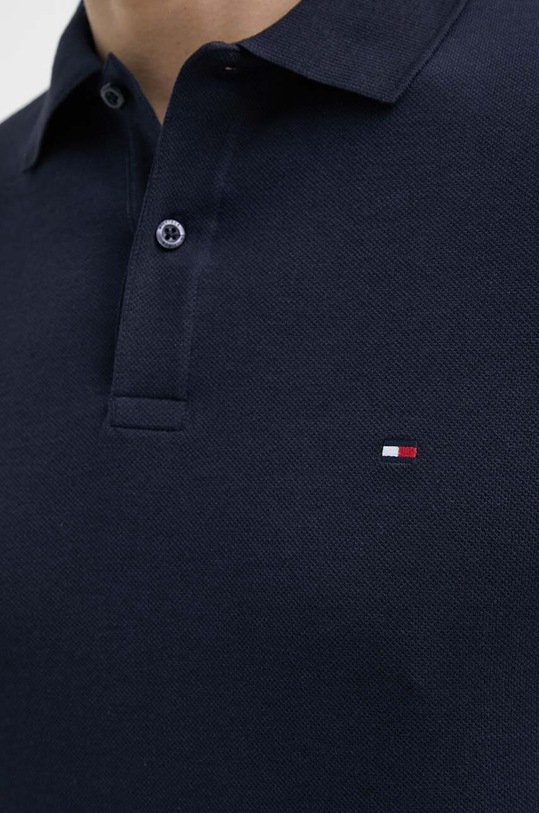Тениска с яка Tommy Hilfiger тъмносин MW0MW34780
