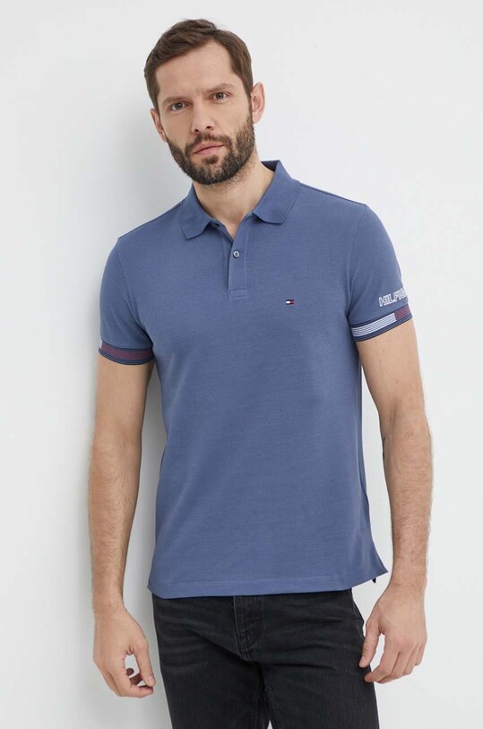 Поло Tommy Hilfiger MW0MW34780 блакитний SS24