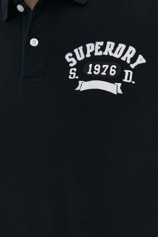 Bavlnené polo tričko Superdry M1110349A.02A čierna