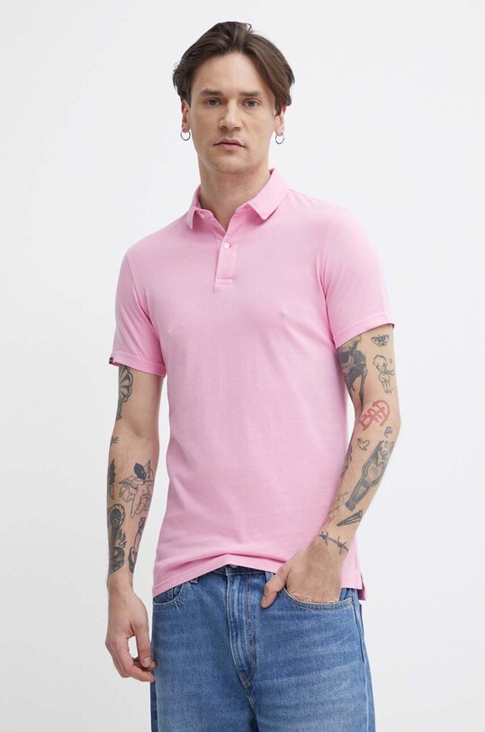 Superdry polo de bumbac regular roz M1110323A.3KK