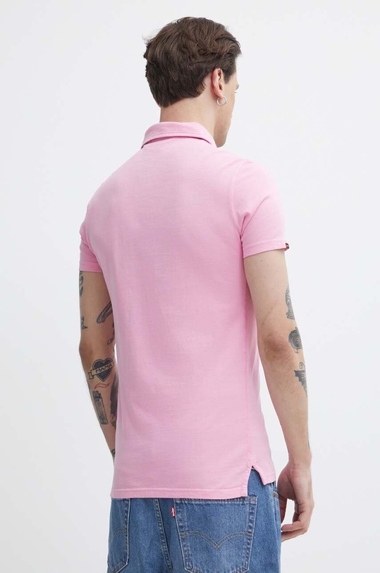 Îmbrăcăminte Superdry polo de bumbac M1110323A.3KK roz
