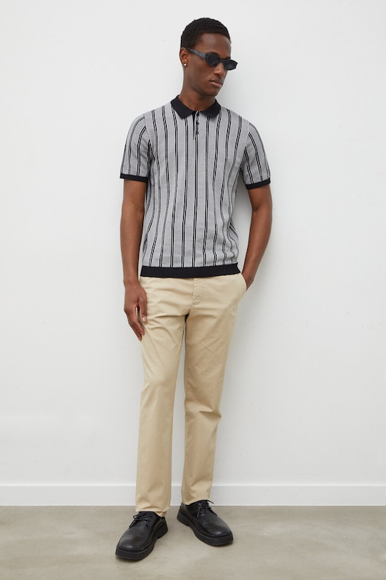 Drykorn polo bawełniane TRITON 48538.425115 czarny SS24