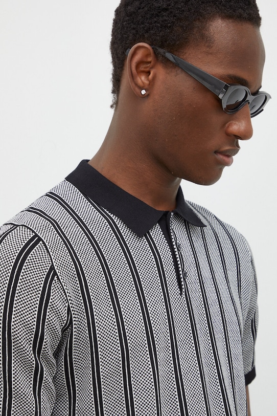 Drykorn polo bawełniane TRITON czarny 48538.425115