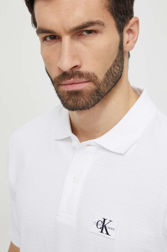 Oblečenie Polo tričko Calvin Klein Jeans J30J325433 biela
