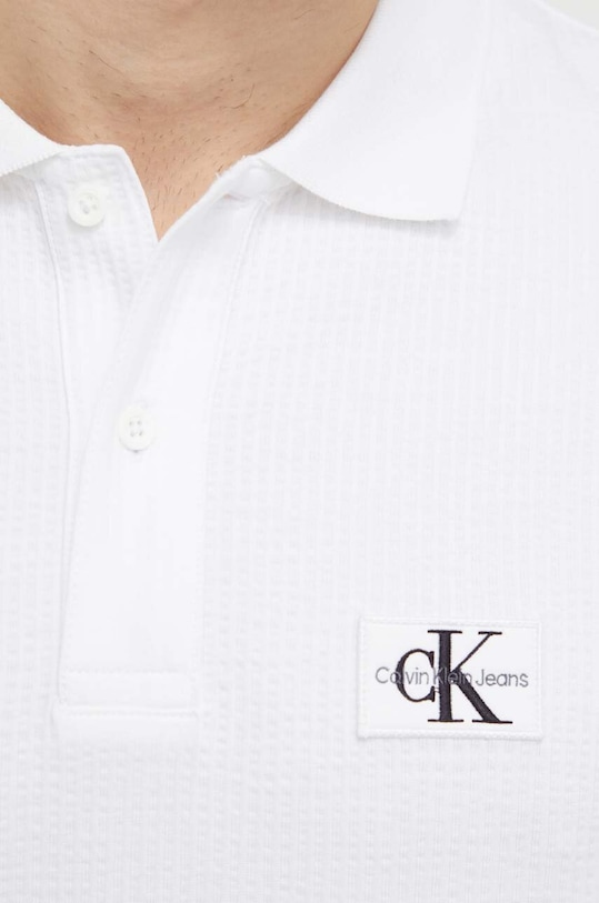 Polo tričko Calvin Klein Jeans biela J30J325433