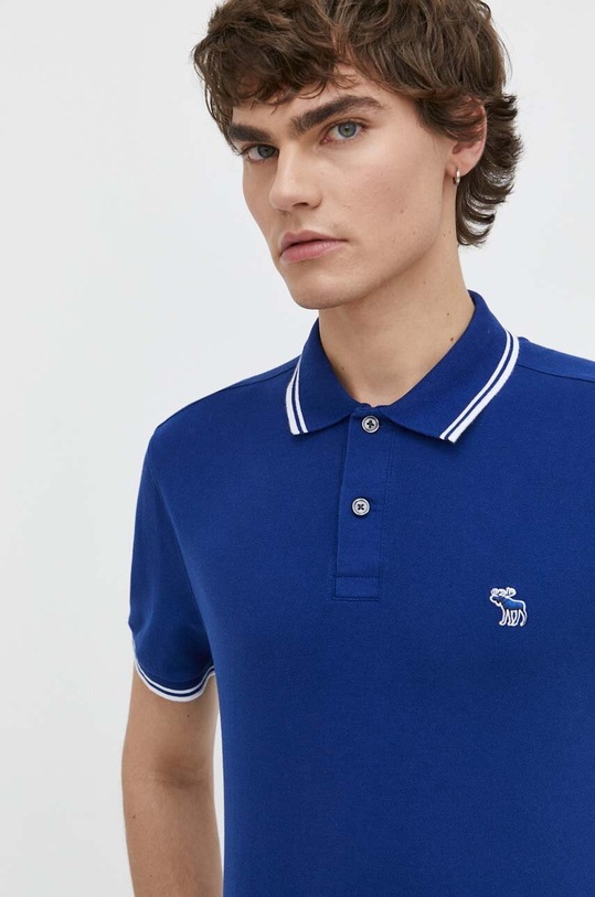 Abercrombie & Fitch poló aplikációval kék KI124.4013.200