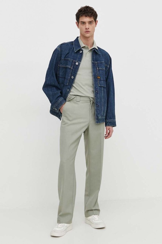 Πόλο Abercrombie & Fitch KI124.4089.310 πράσινο SS24