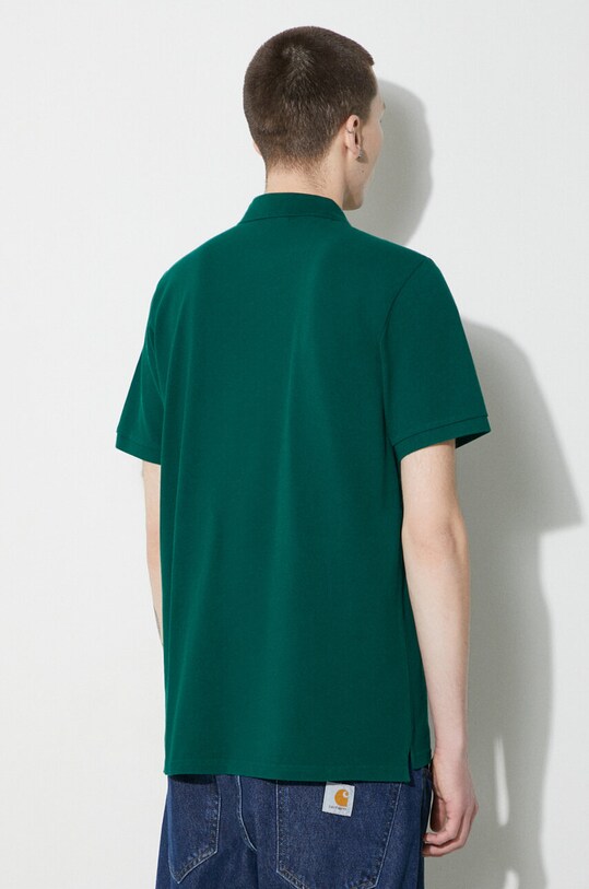 Clothing Carhartt WIP cotton polo shirt S/S Chase Pique Polo I023807.1YWXX green