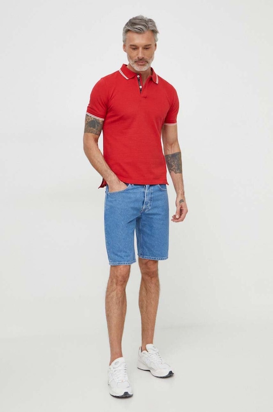 Polo tričko Geox M4510R-T3088 M POLO M4510R.T3088.F7233 červená SS24