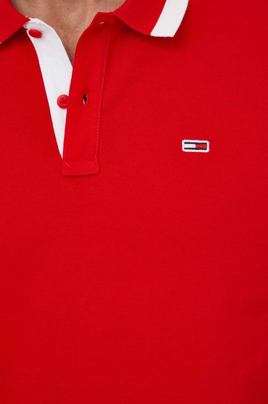 Tommy Jeans polo bawełniane czerwony DM0DM18313