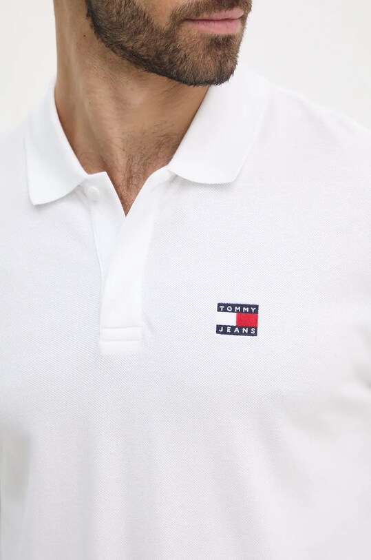 Tommy Jeans polo de bumbac DM0DM18314 alb