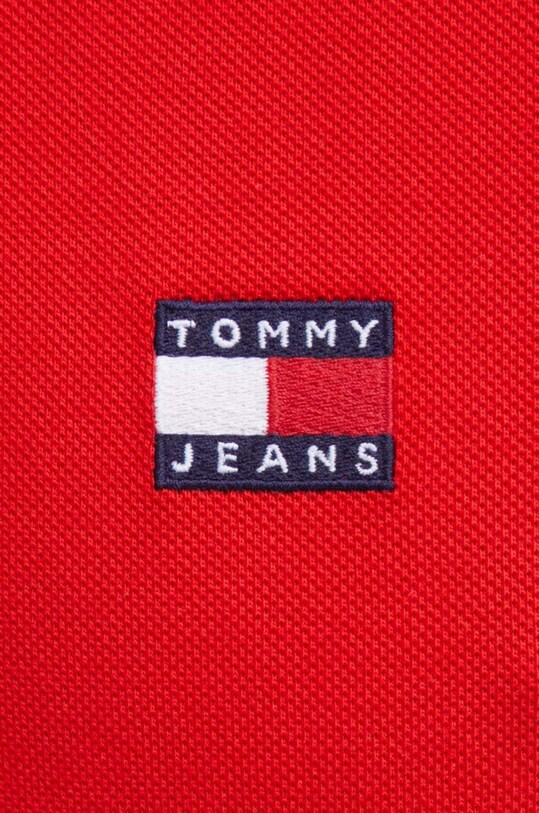 Tommy Jeans polo bawełniane czerwony DM0DM18314