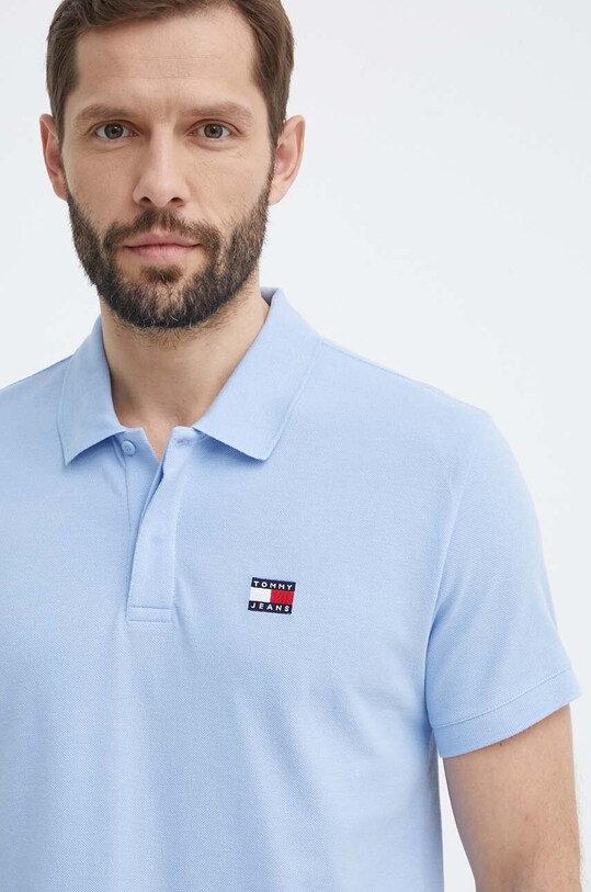 Tommy Jeans polo de bumbac DM0DM18314 albastru AW24