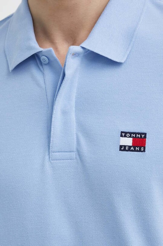 Tommy Jeans polo de bumbac albastru DM0DM18314