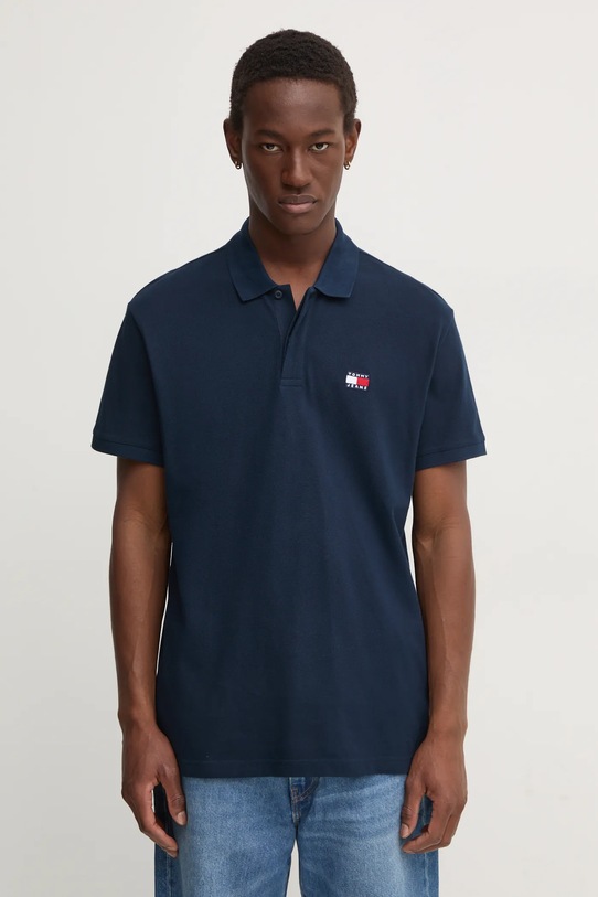 Tommy Jeans polo bawełniane bawełna granatowy DM0DM18314