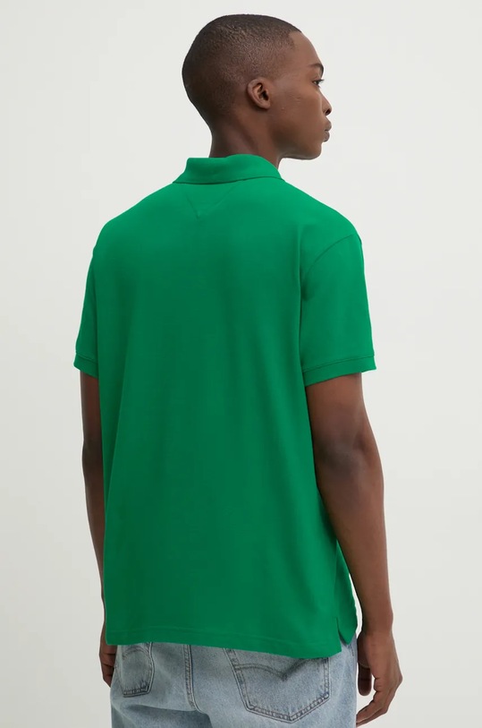Oblečení Bavlněné polo tričko Tommy Jeans DM0DM18314 zelená