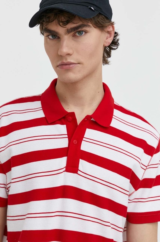 Tommy Jeans polo bawełniane czerwony DM0DM18921