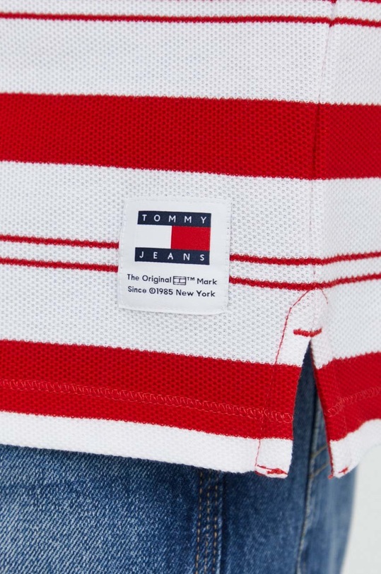 Tommy Jeans polo bawełniane DM0DM18921 czerwony