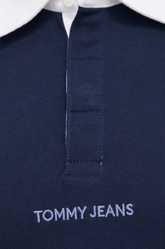Хлопковое поло Tommy Jeans тёмно-синий DM0DM18924
