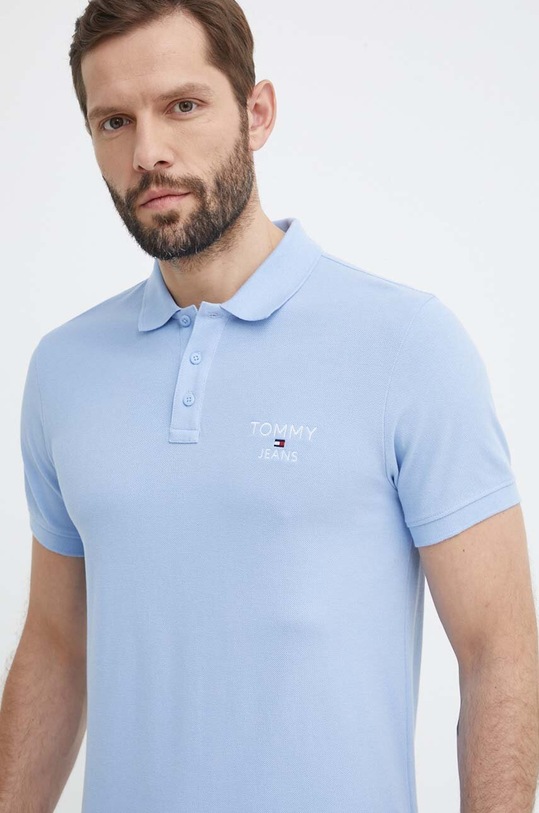 Tommy Jeans polo bawełniane regular niebieski DM0DM18927